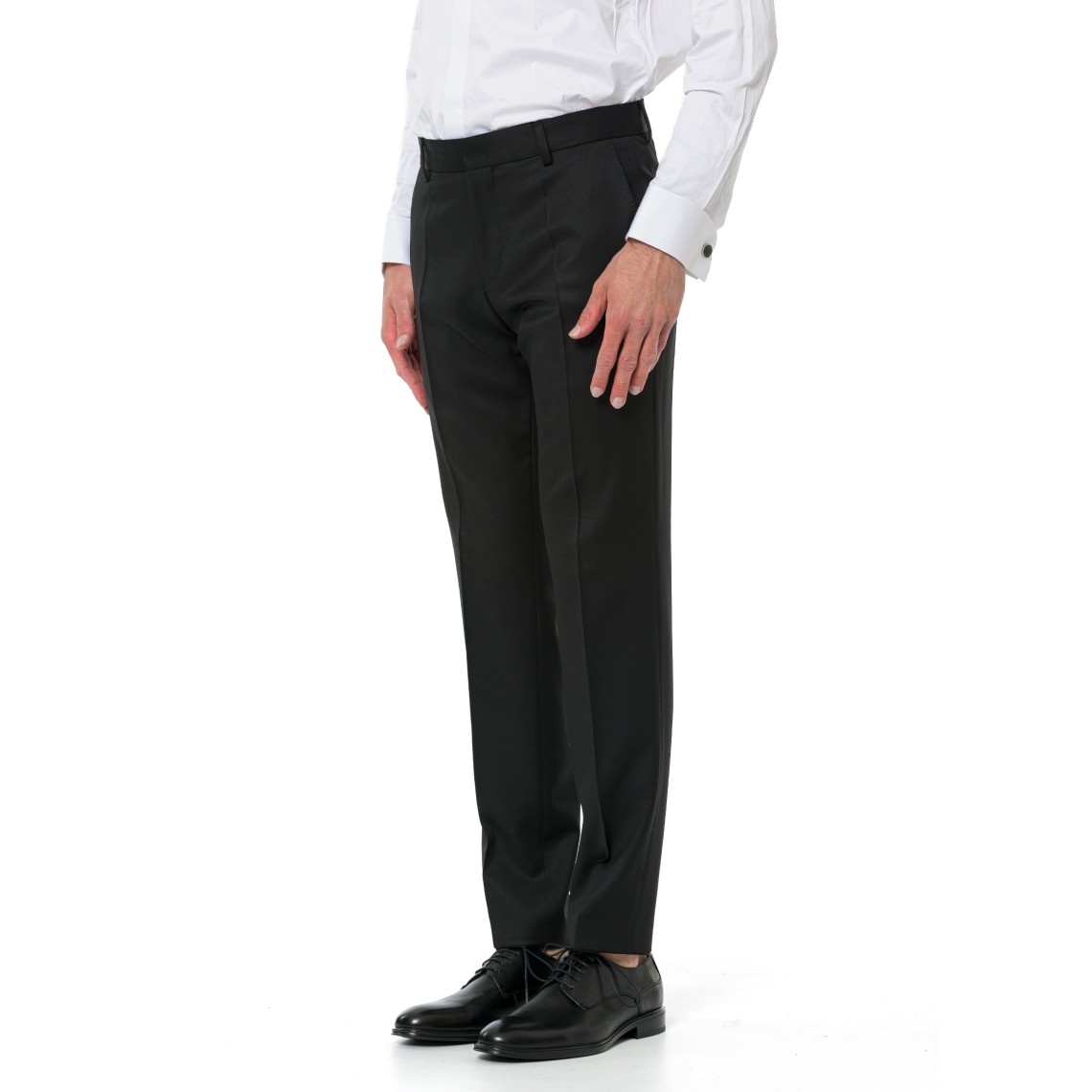 Pantaloni Boss slim fit in serge di lana vergine