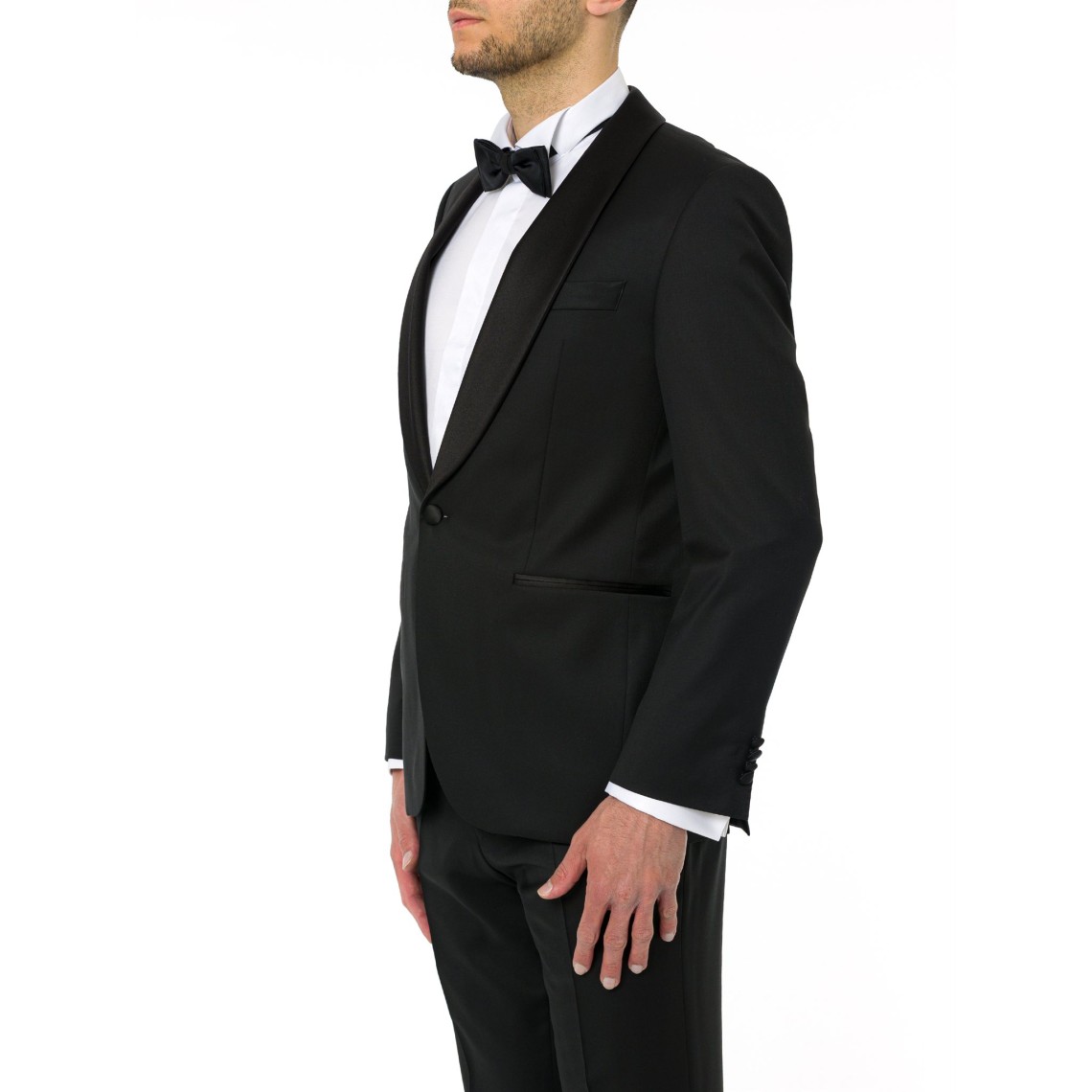 Giacca da smoking Boss regular fit in serge di lana vergine