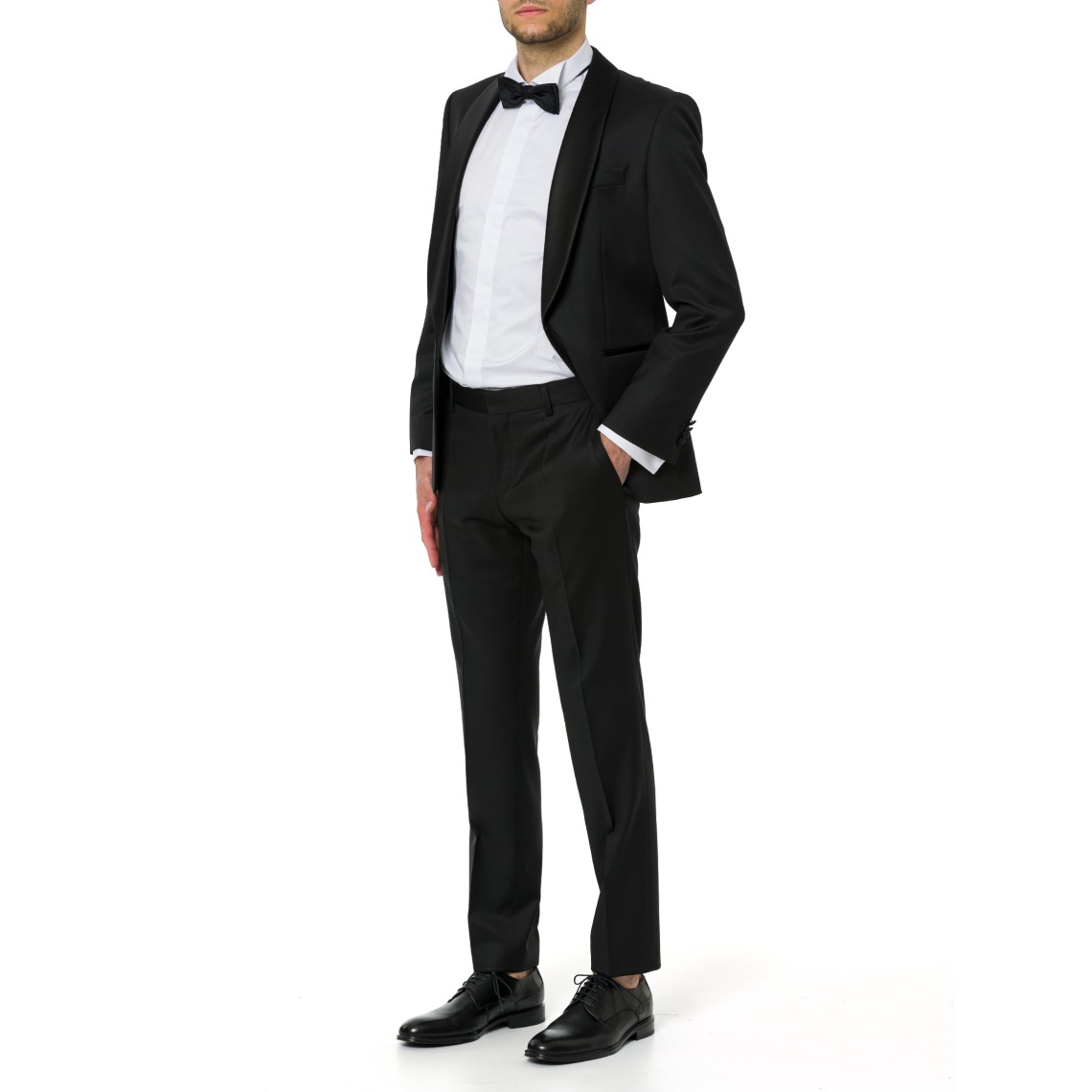 Giacca da smoking Boss regular fit in serge di lana vergine