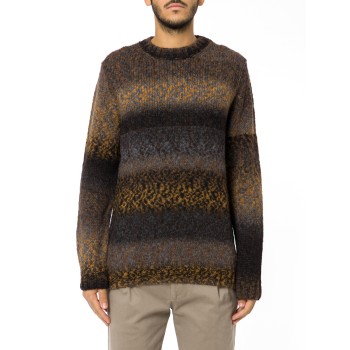 Maglia girocollo Dondup in misto lana con motivo astratto