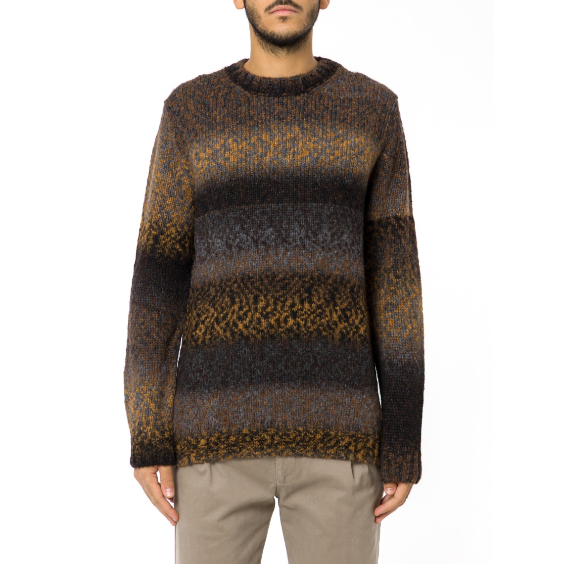 Maglia girocollo Dondup in misto lana con motivo astratto