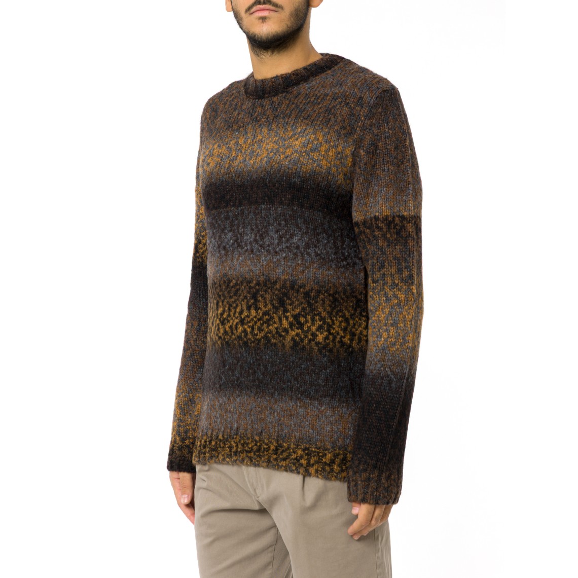 Maglia girocollo Dondup in misto lana con motivo astratto