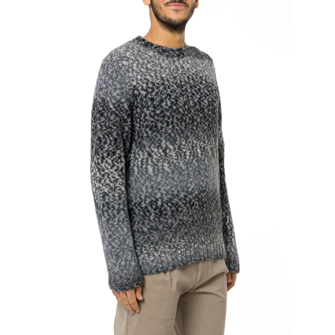 Maglia girocollo Dondup in misto lana con motivo astratto