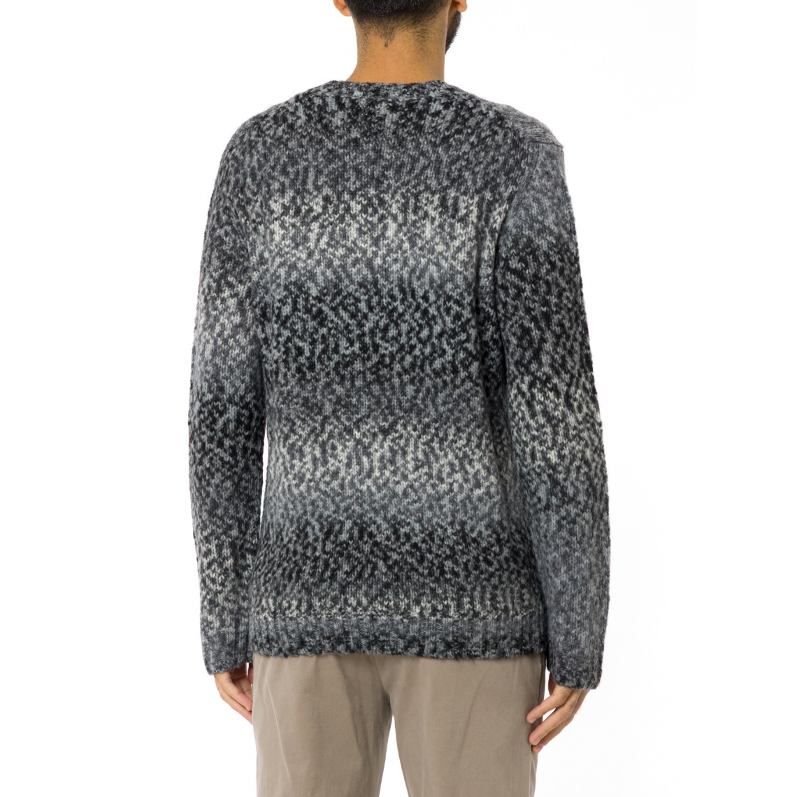 Maglia girocollo Dondup in misto lana con motivo astratto