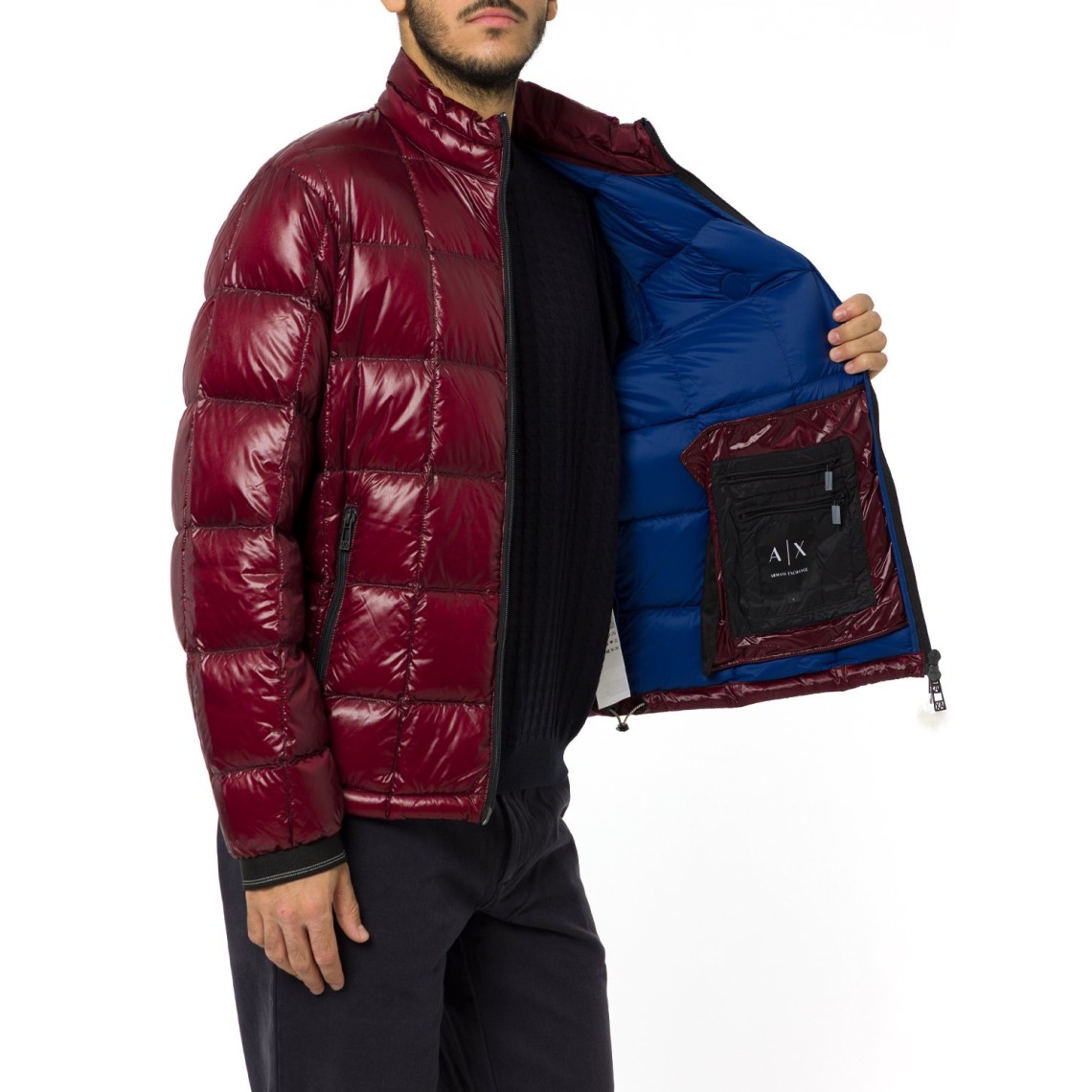 Piumino lucido trapuntato Armani Exchange