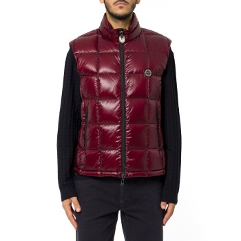 Piumino lucido trapuntato smanicato Armani Exchange