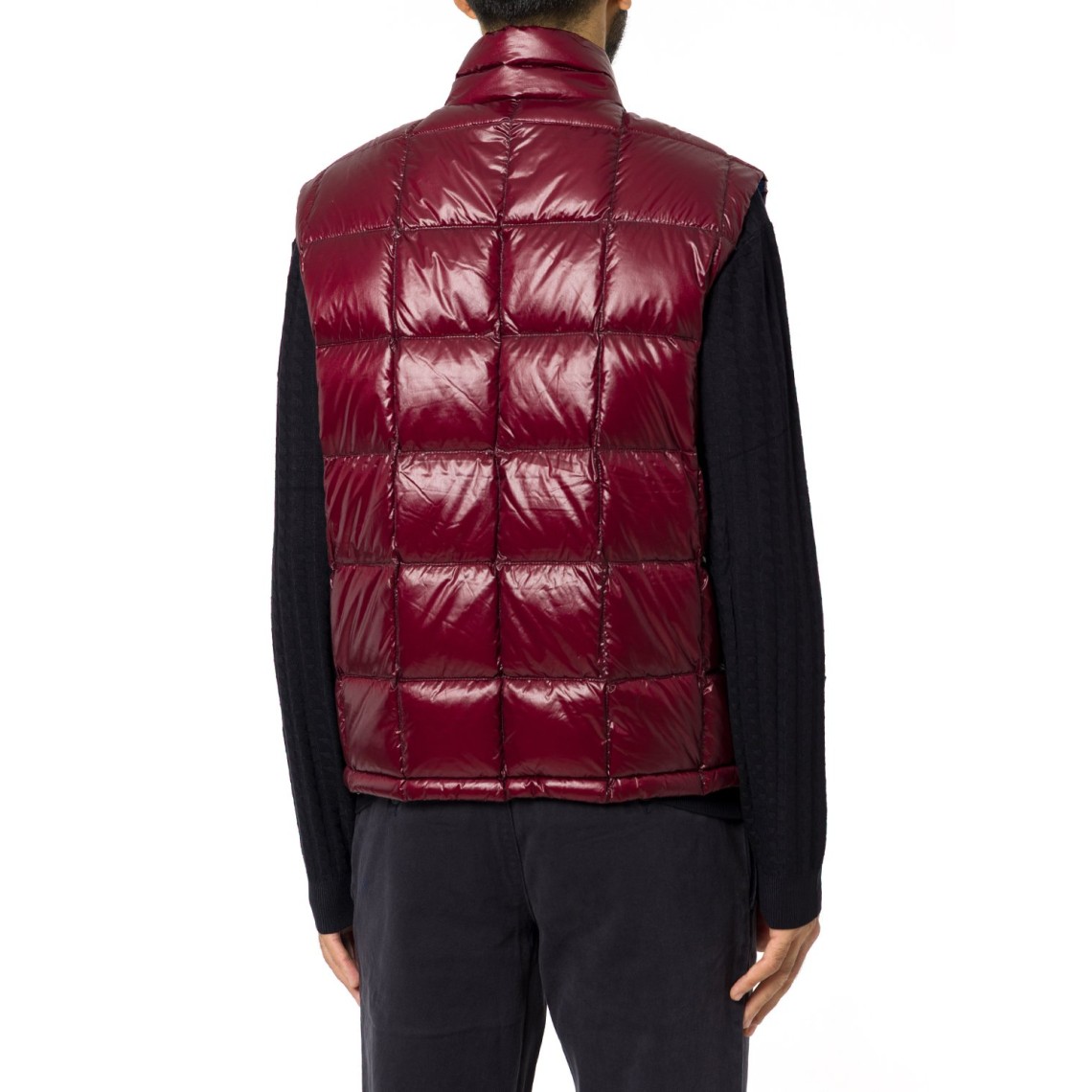 Piumino lucido trapuntato smanicato Armani Exchange