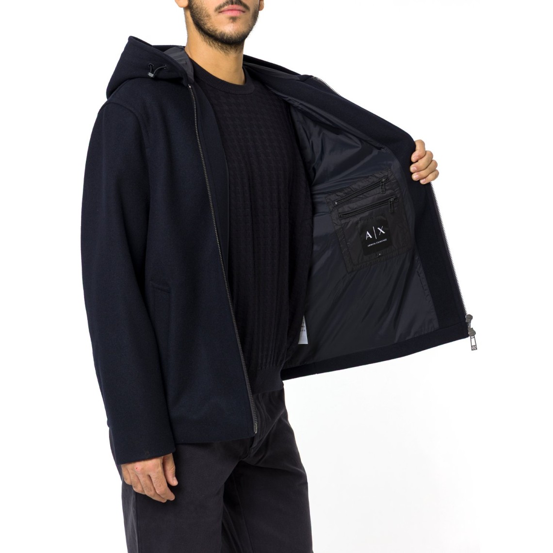 Giaccone con cappuccio Armani Exchange