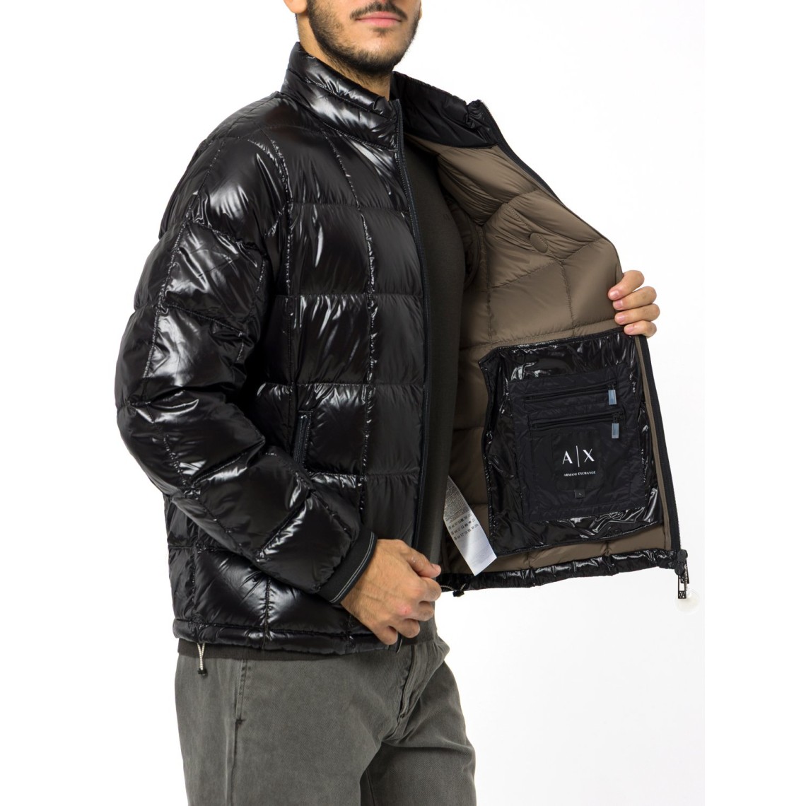 Piumino lucido trapuntato Armani Exchange