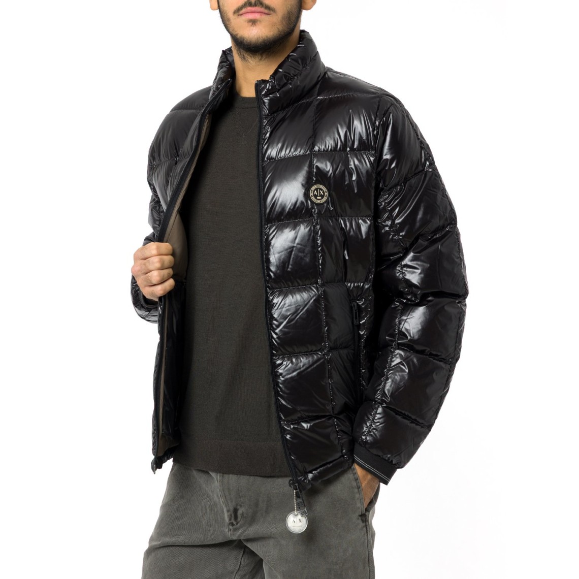 Piumino lucido trapuntato Armani Exchange