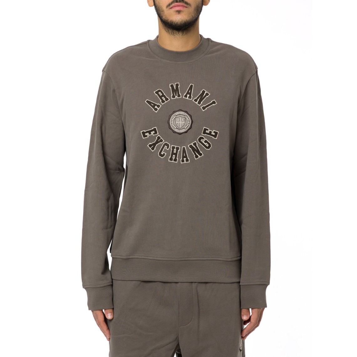 Felpa girocollo con logo Armani Exchange