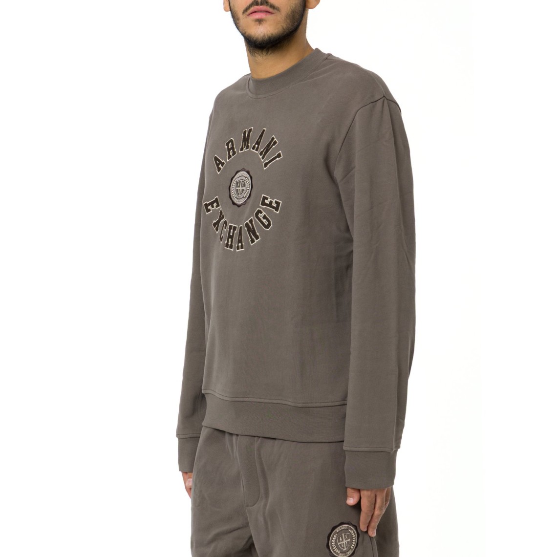 Felpa girocollo con logo Armani Exchange