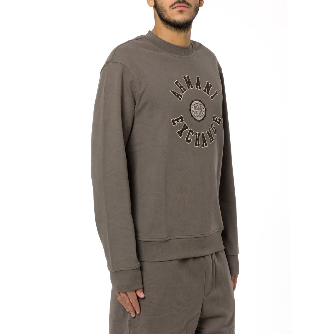 Felpa girocollo con logo Armani Exchange
