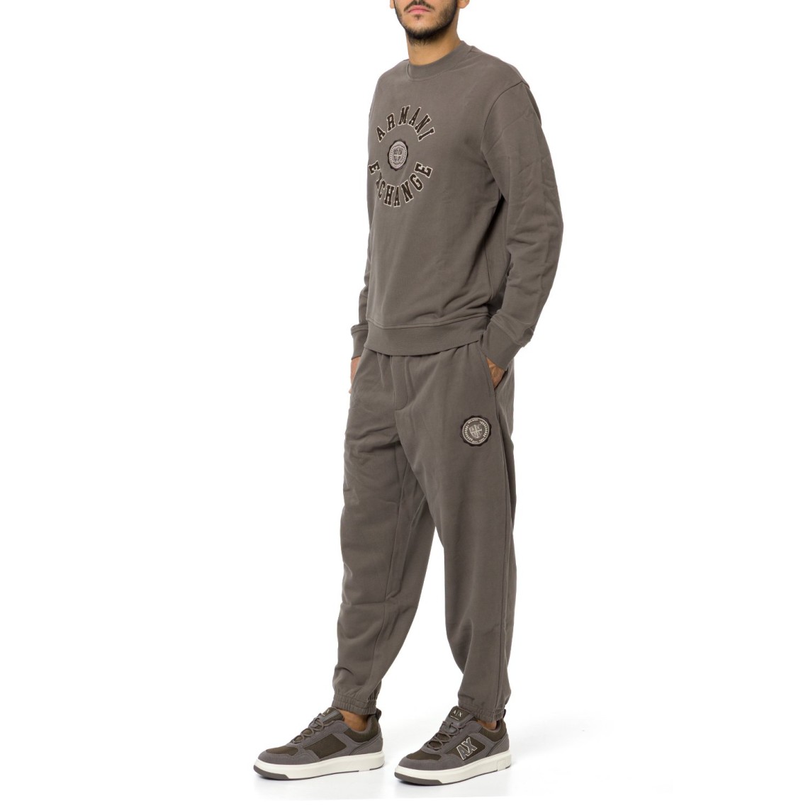 Felpa girocollo con logo Armani Exchange