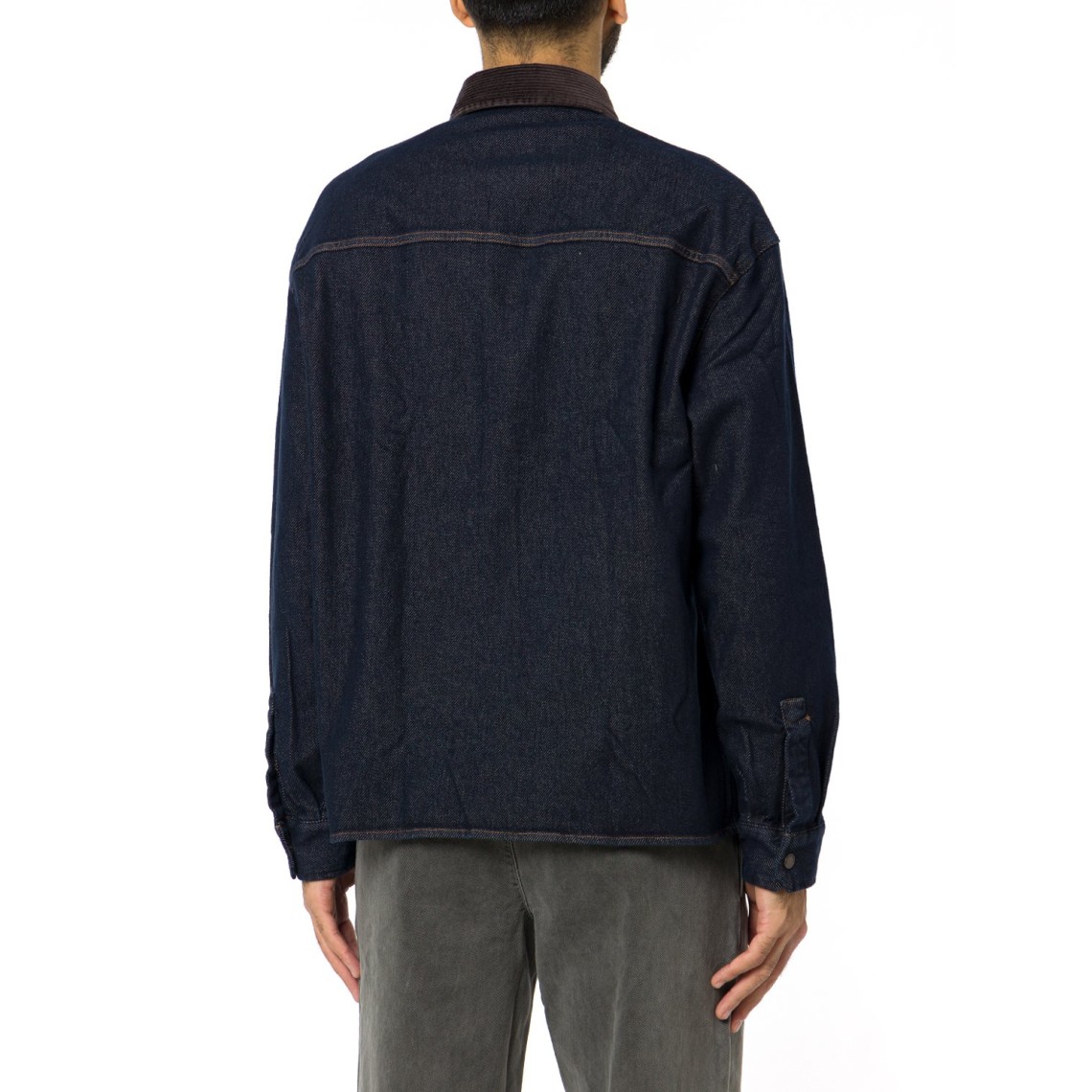Camicia in denim con collo in velluto Armani Exchange