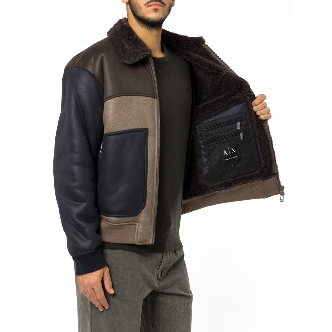 Giacca Blouson in tessuto elasticizzato Armani Exchange