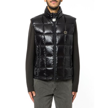 Piumino lucido trapuntato smanicato Armani Exchange