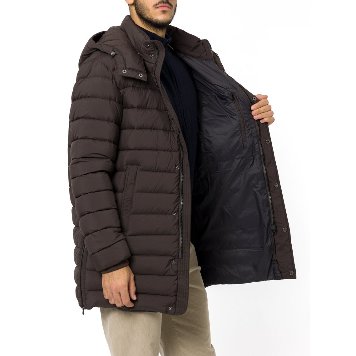 Piumino con spacchi laterali Colmar