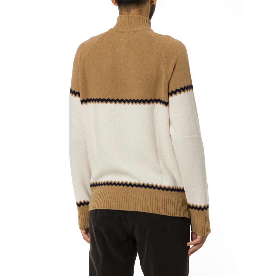 Maglione mezza zip con motivo jacquard Colmar