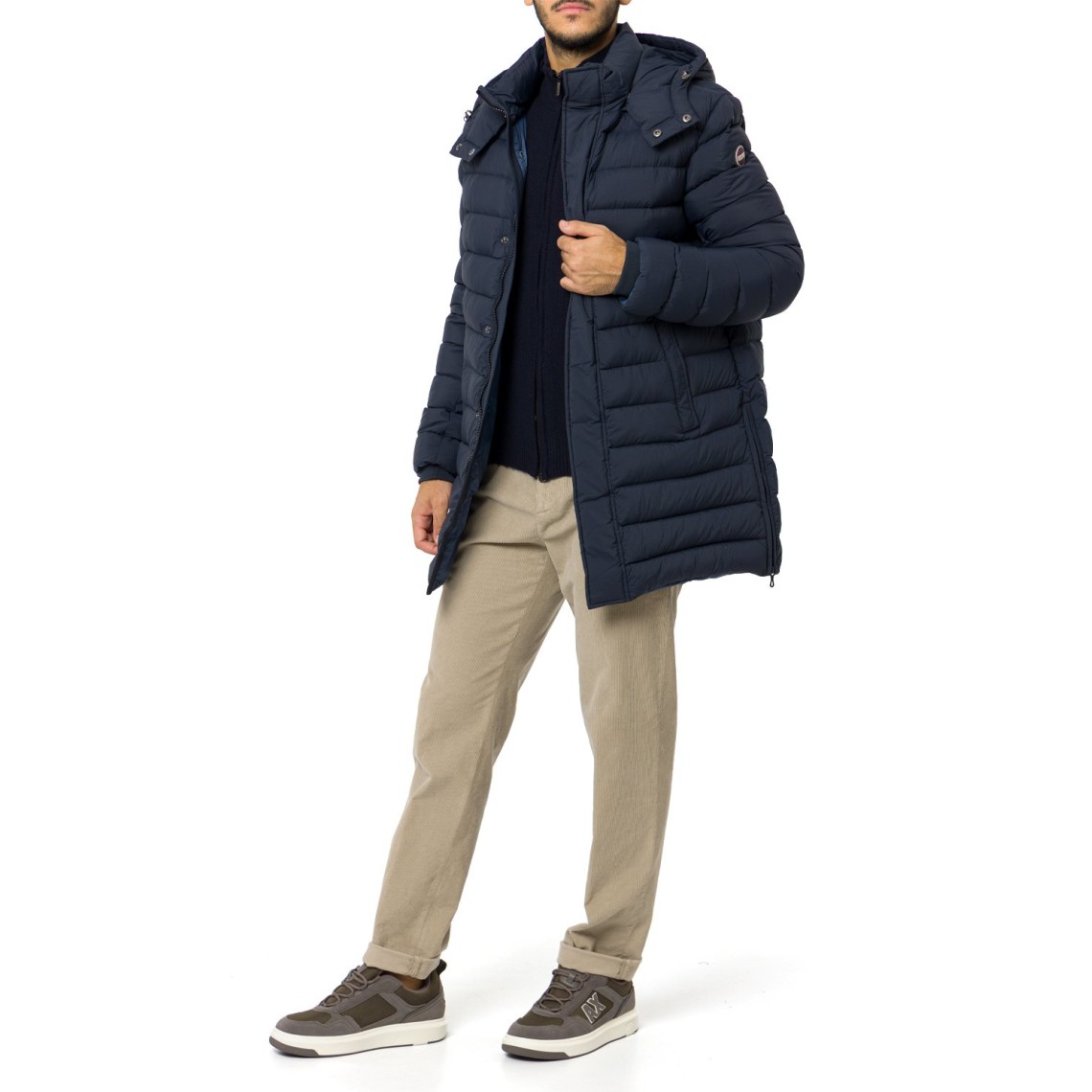 Piumino con spacchi laterali Colmar