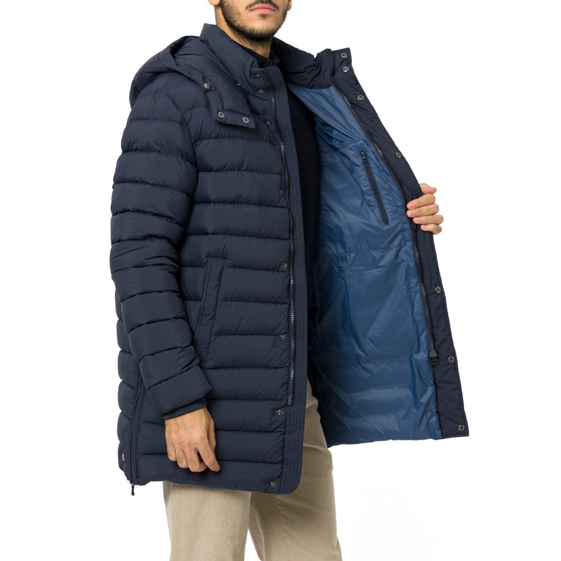 Piumino con spacchi laterali Colmar