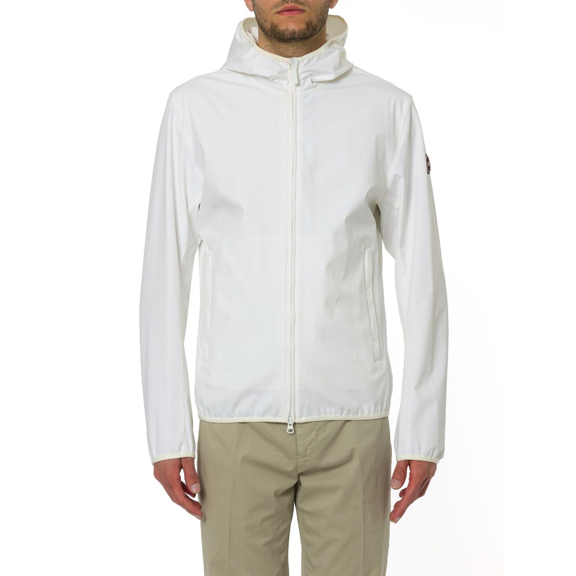Giacca in softshell con cappuccio Colmar