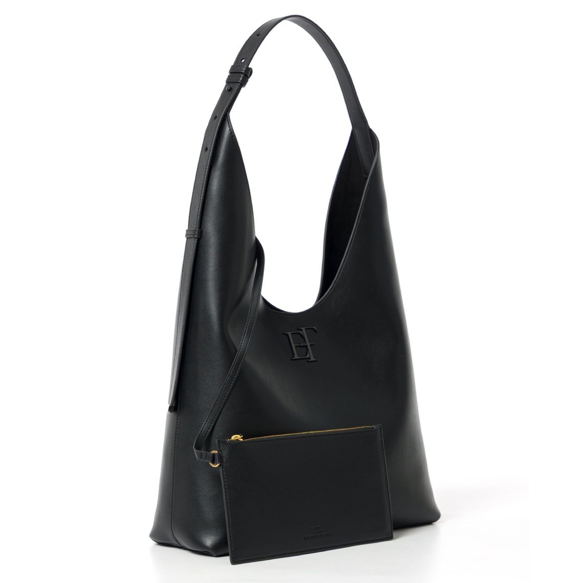 Borsa Hobo grande con logo Elisabetta Franchi