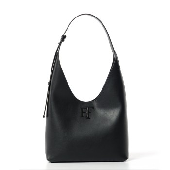 Borsa Hobo media con logo Elisabetta Franchi