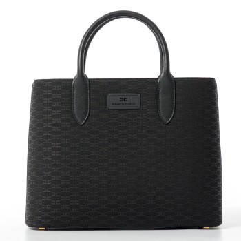 Borsa a mano logo frontale Elisabetta Franchi