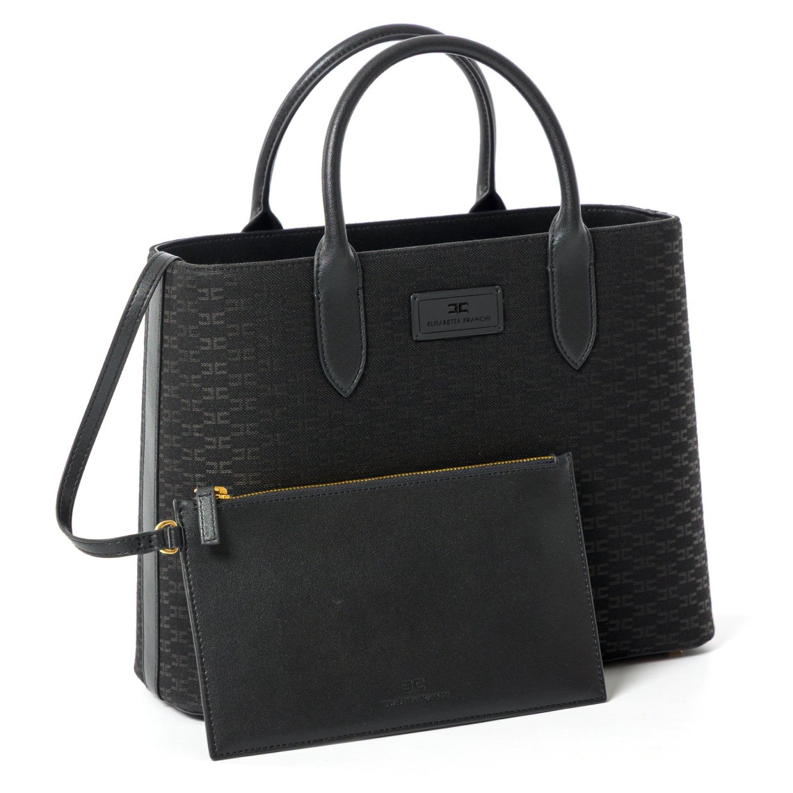 Borsa a mano logo frontale Elisabetta Franchi