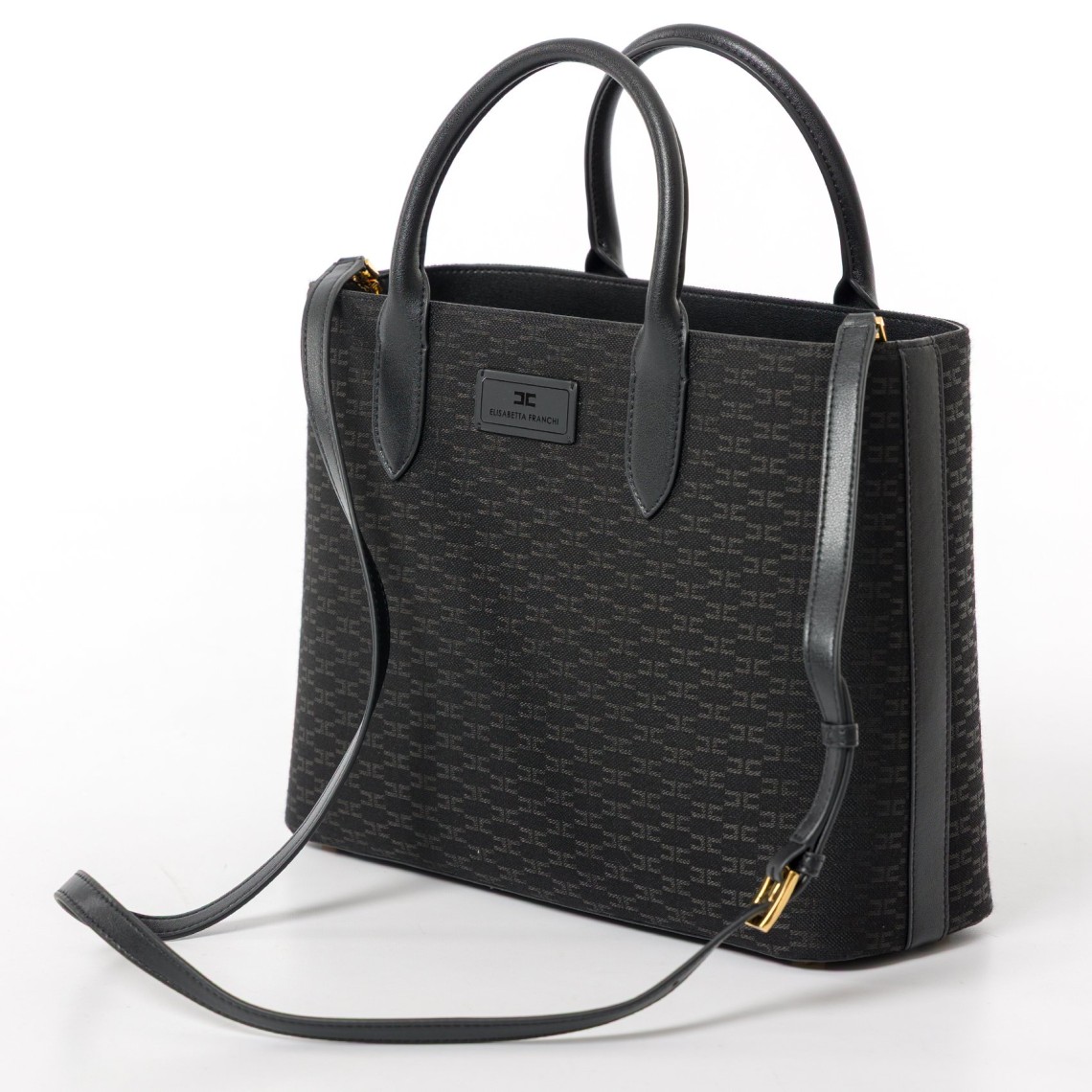 Borsa a mano logo frontale Elisabetta Franchi