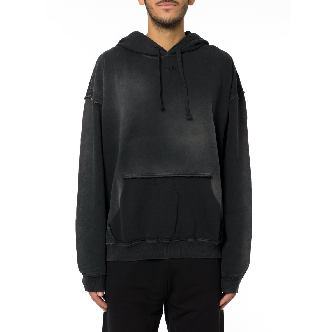 Hoodie in cotone faded Diesel