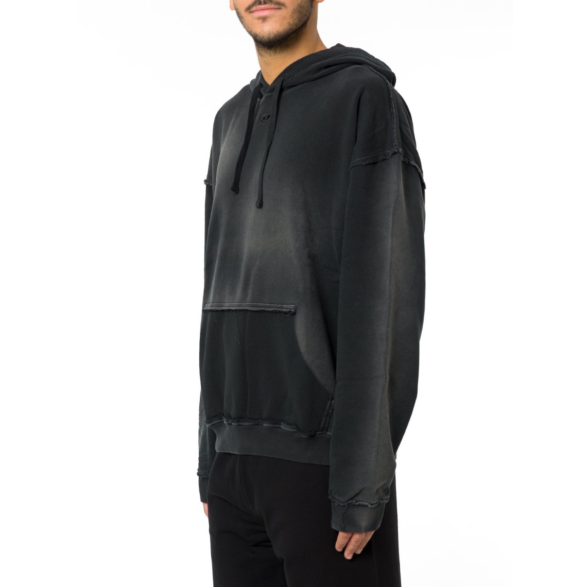 Hoodie in cotone faded Diesel