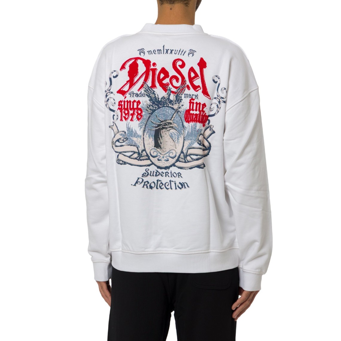 Felpa in cotone con grafiche Diesel