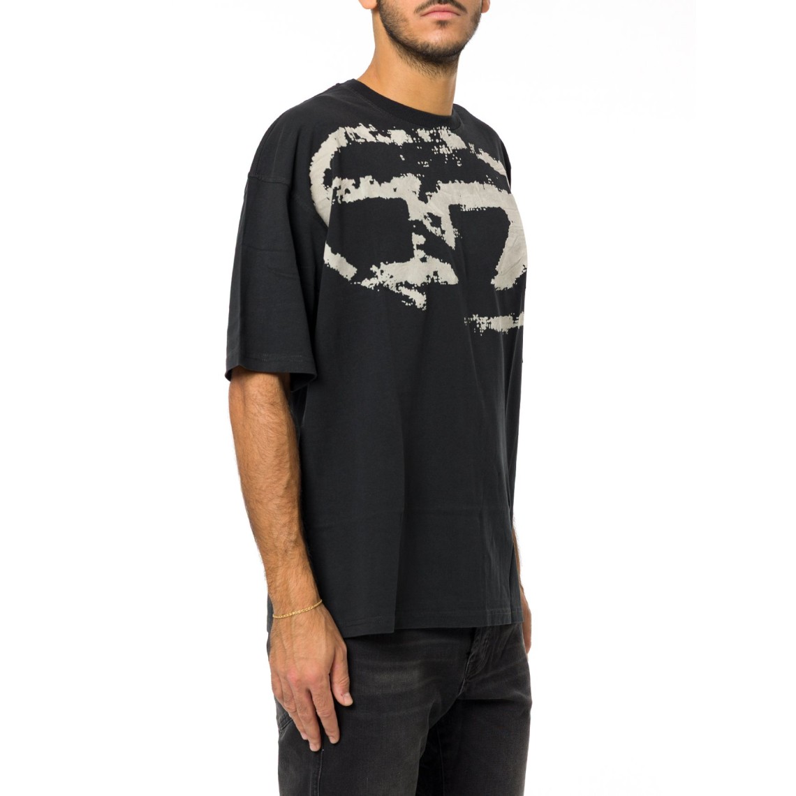 T-shirt con stampa distressed Diesel