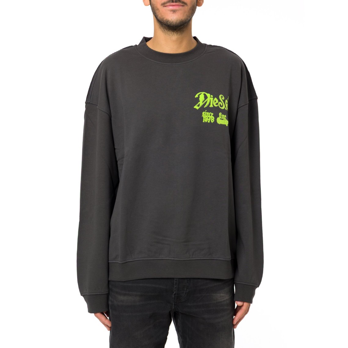 Felpa in cotone con grafiche Diesel