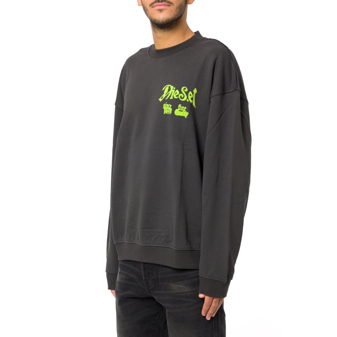 Felpa in cotone con grafiche Diesel