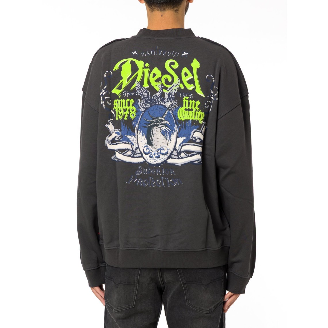 Felpa in cotone con grafiche Diesel