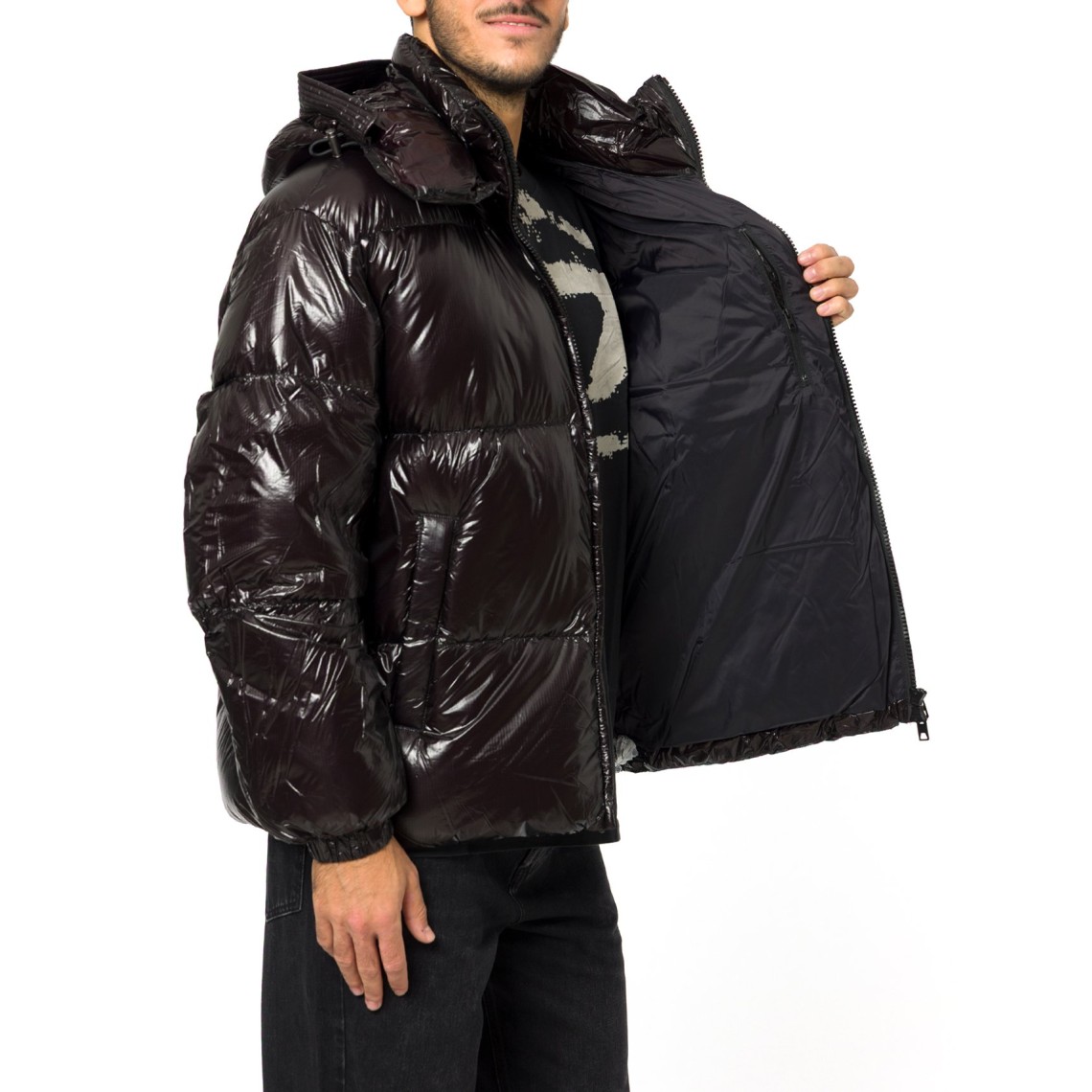 Piumino imbottito con cappuccio staccabile Diesel