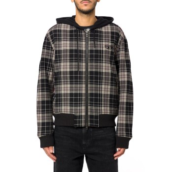 Bomber in flanella a quadri con interno Teddy Diesel