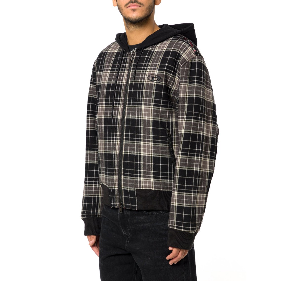 Bomber in flanella a quadri con interno Teddy Diesel