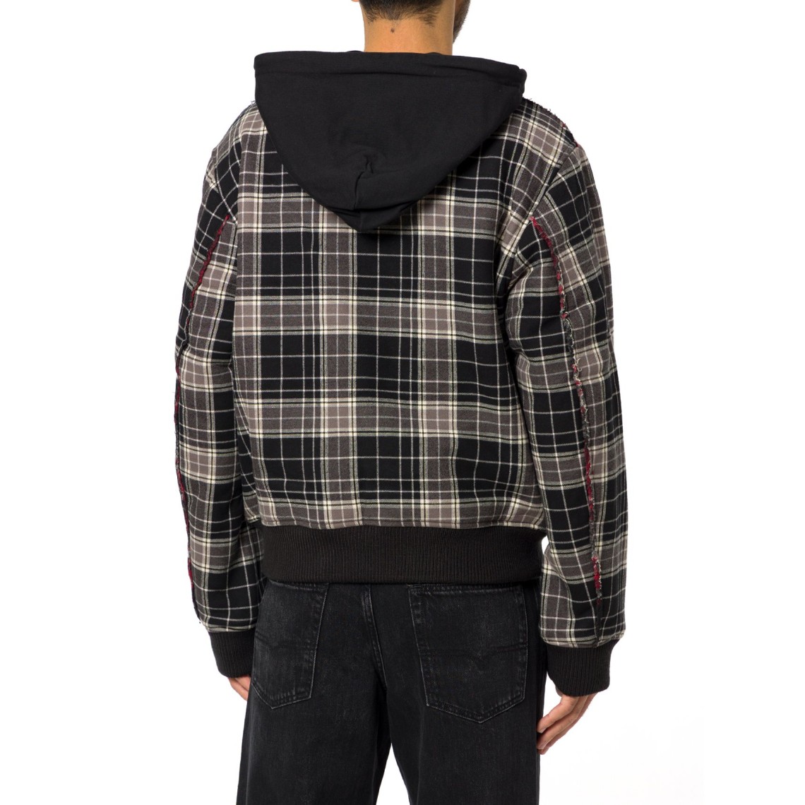 Bomber in flanella a quadri con interno Teddy Diesel