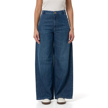 Pantalone straight leg in denim di cotone Smmgelato 'S...