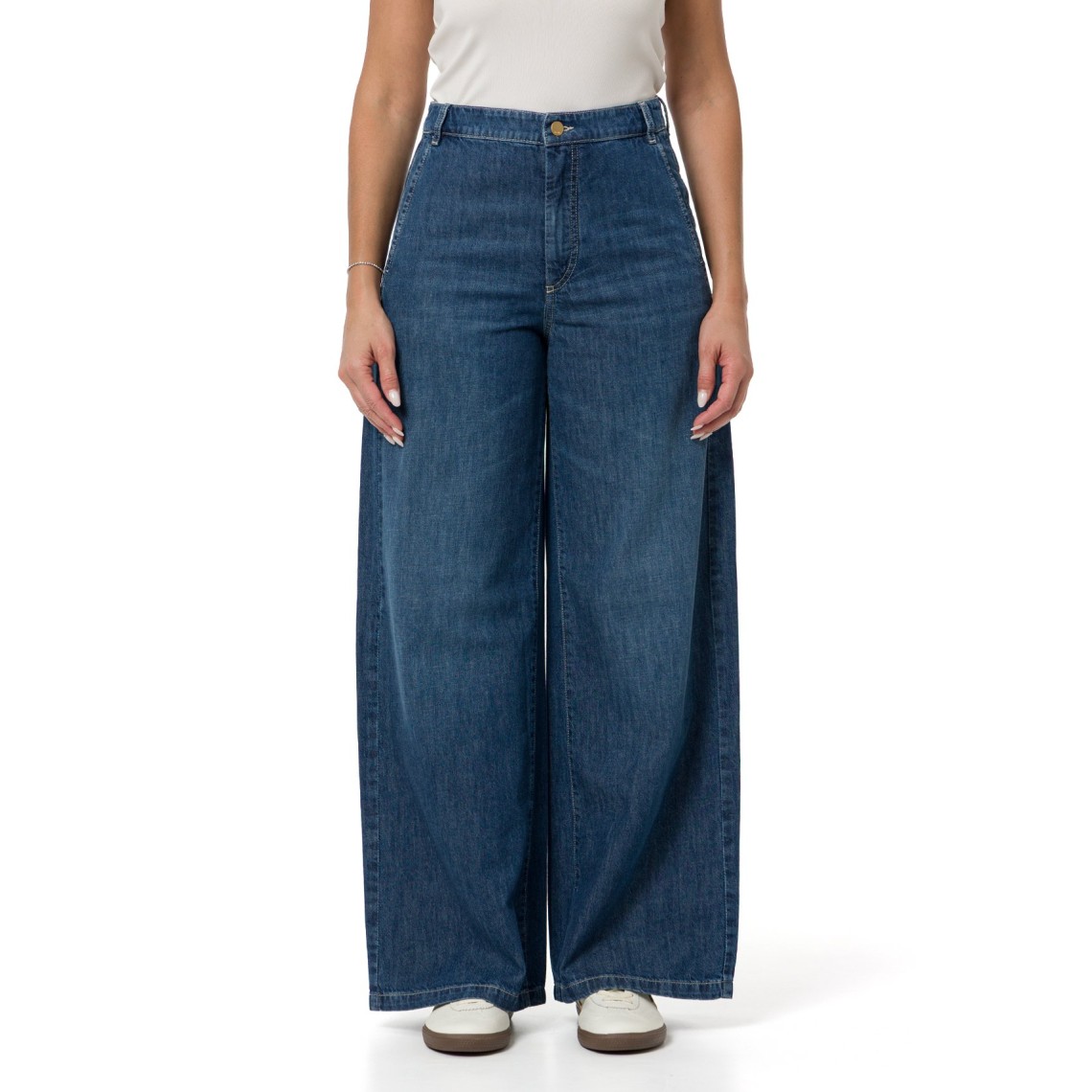 Pantalone straight leg in denim di cotone Smmgelato 'S Max Mara