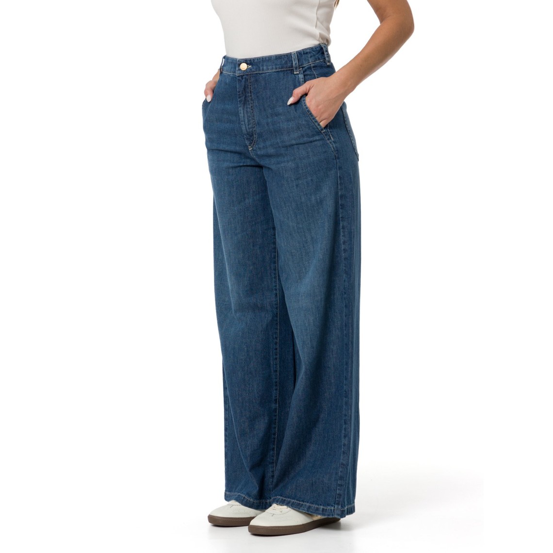 Pantalone straight leg in denim di cotone Smmgelato 'S Max Mara