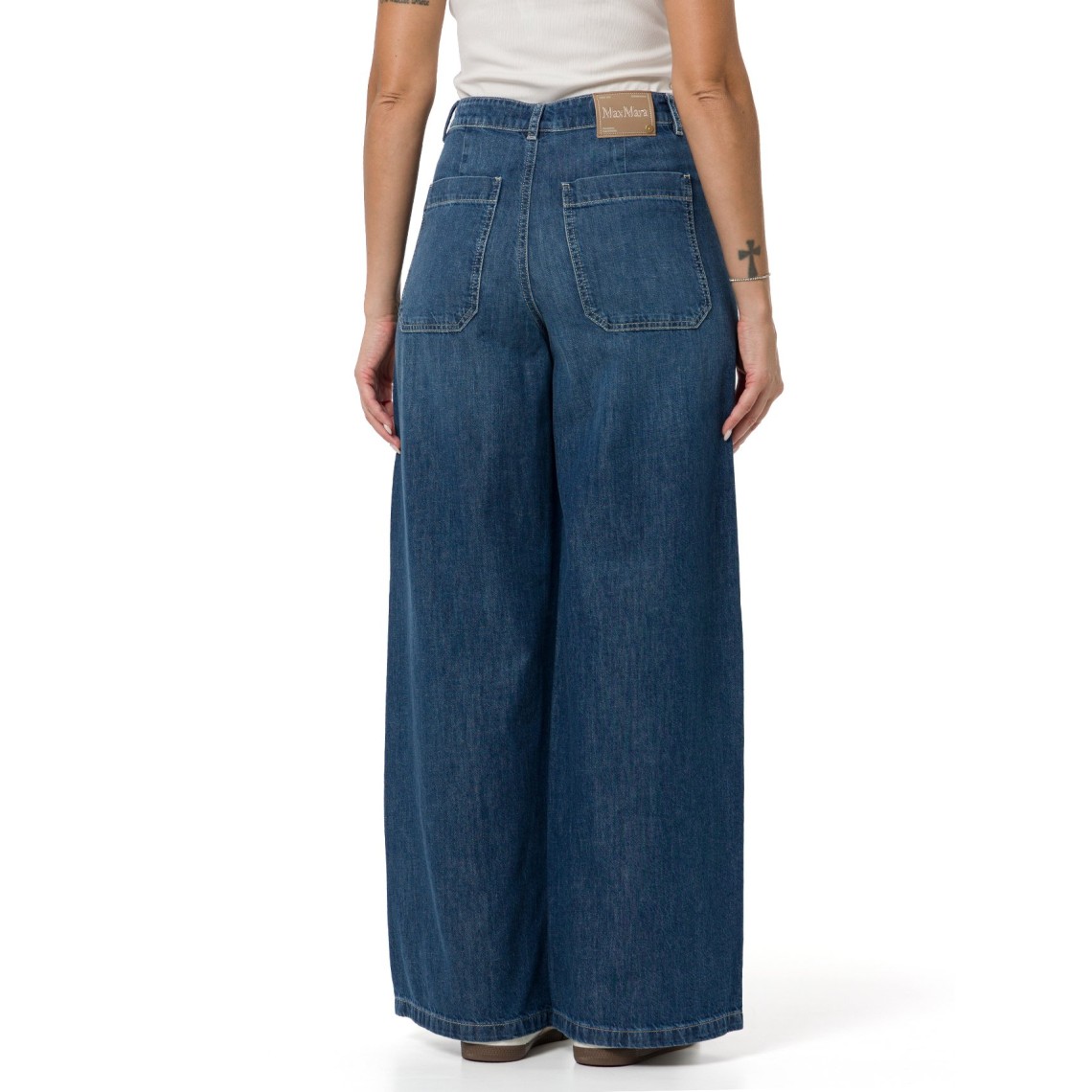 Pantalone straight leg in denim di cotone Smmgelato 'S Max Mara