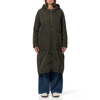 Parka imbottito reversibile lungo in radzmir e tela...