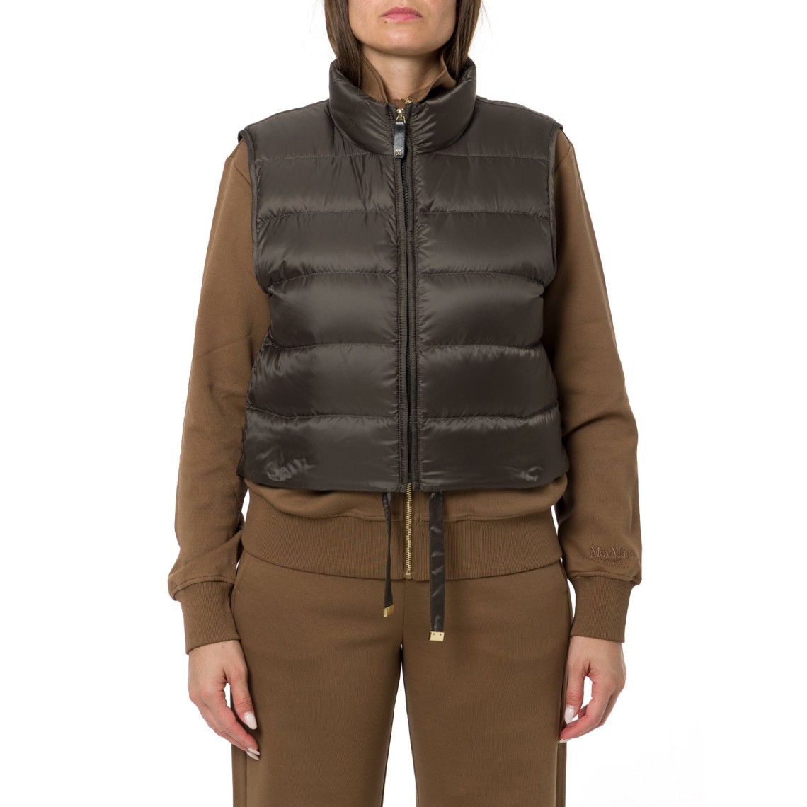 Gilet imbottito crop in tela antigoccia Mtcfavilla Max Mara The Cube