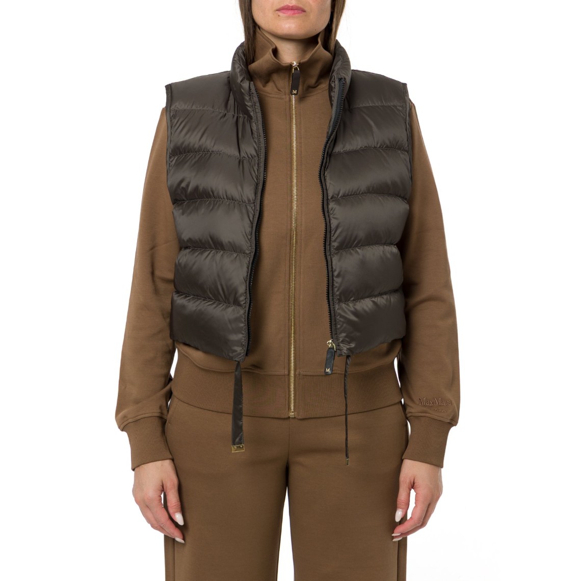 Gilet imbottito crop in tela antigoccia Mtcfavilla Max Mara The Cube