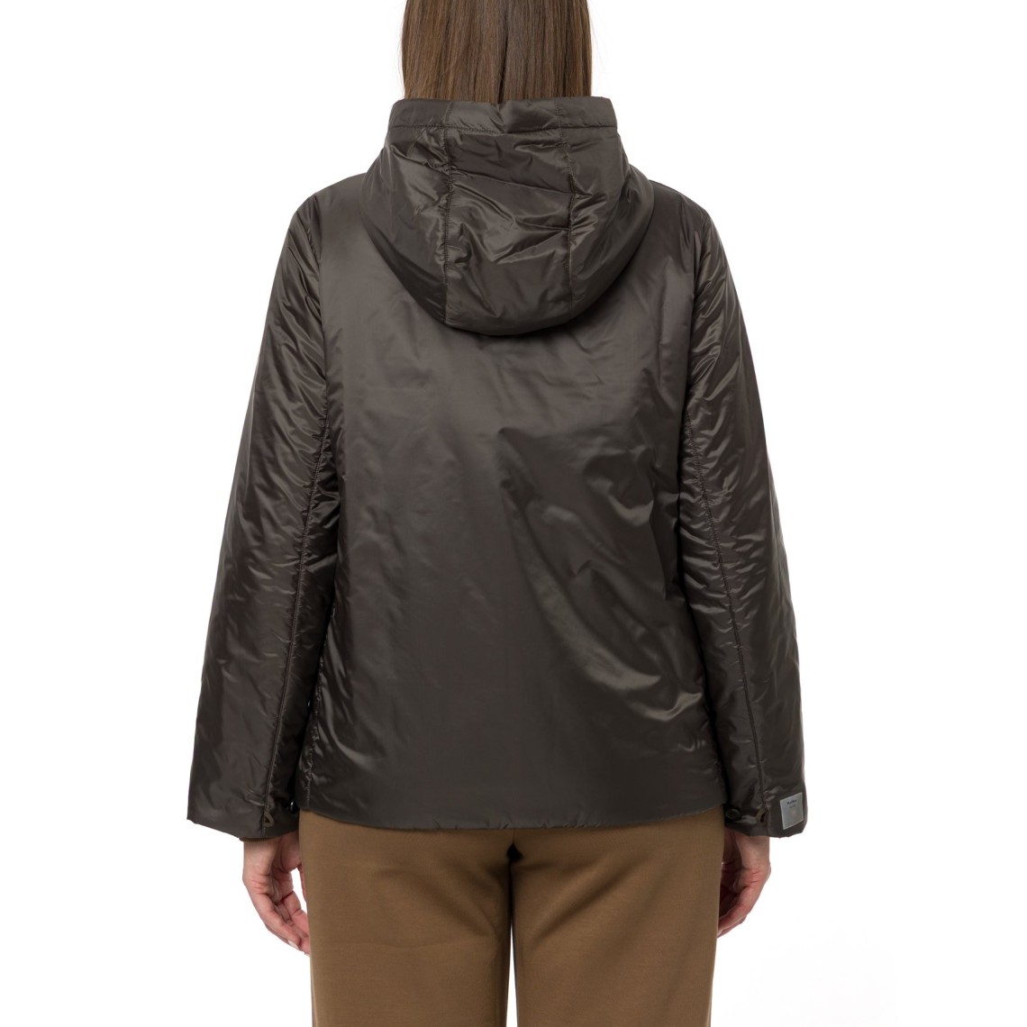Giacca imbottita con cappuccio in tela antigoccia Greenh Max Mara The Cube